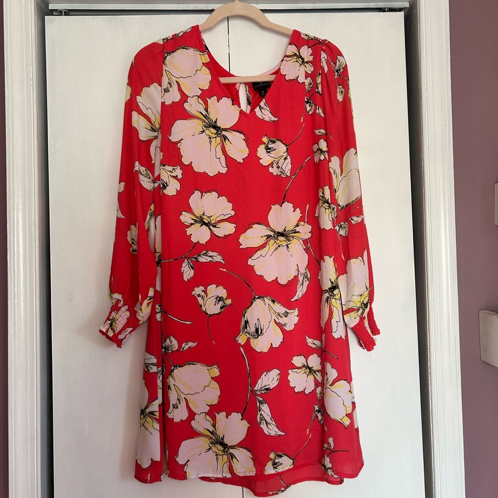 Worthington Teaberry Floral Red Dress